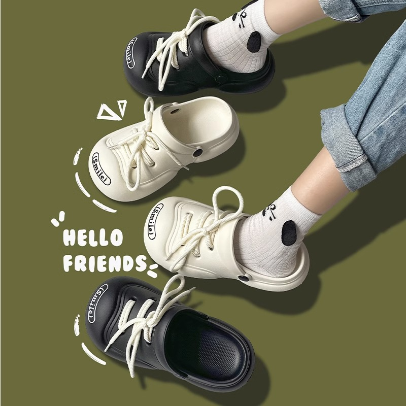 Dép kiểu nữ đi chơi dép sandal nữ dép bánh mì đế cao dép cross dép xỏ ngón nữ giày đế cao 2023 INS Hot Trend 25Z23061602