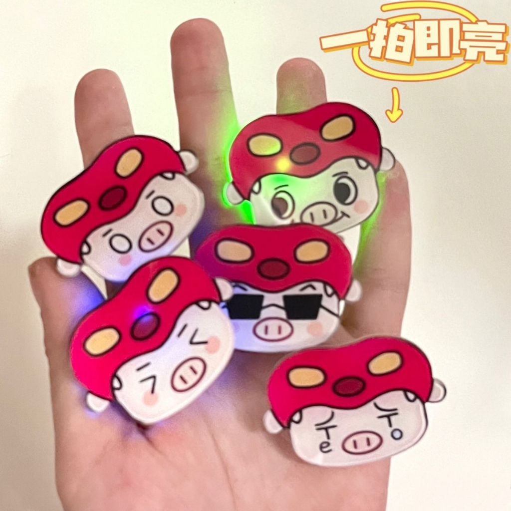 Kẹp Tóc Hình Chú Heo Phát Sáng Dễ Thương Cho Nữ