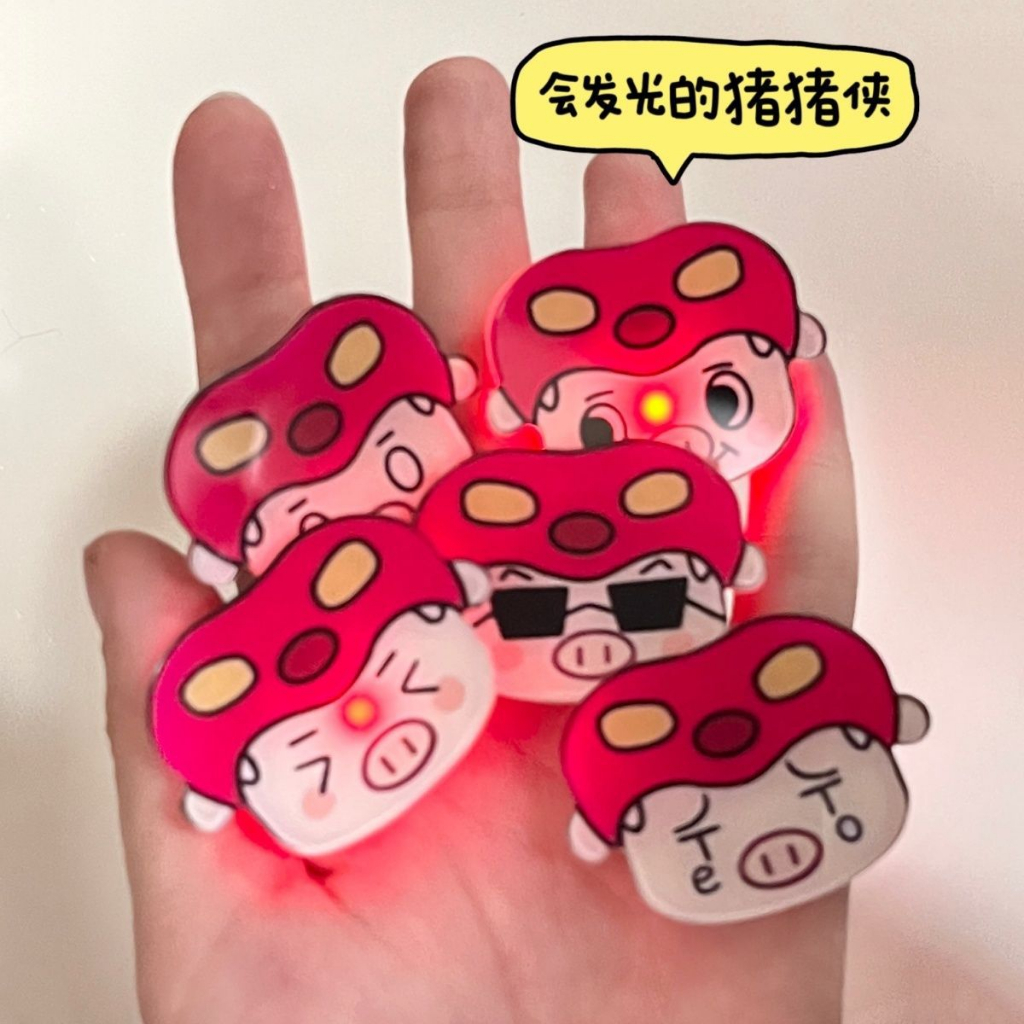 Kẹp Tóc Hình Chú Heo Phát Sáng Dễ Thương Cho Nữ