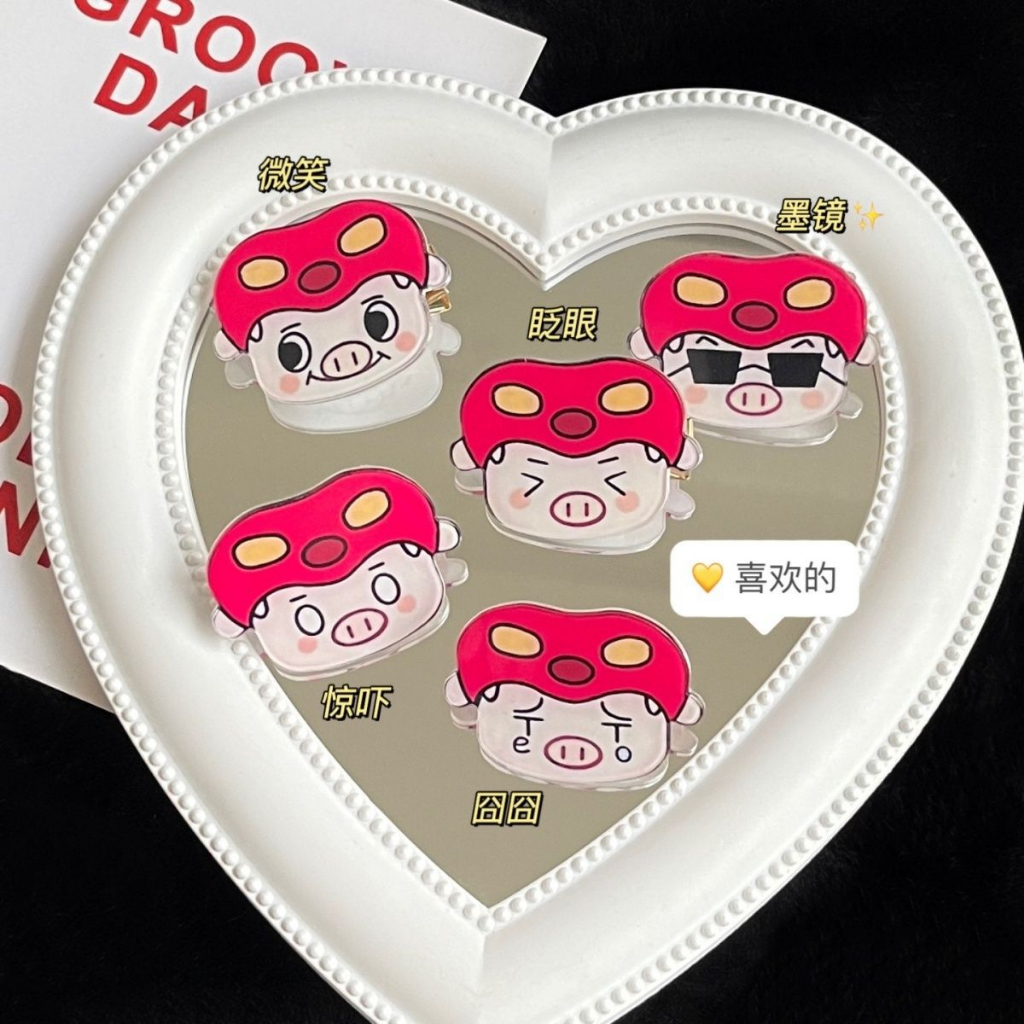 Kẹp Tóc Hình Chú Heo Phát Sáng Dễ Thương Cho Nữ