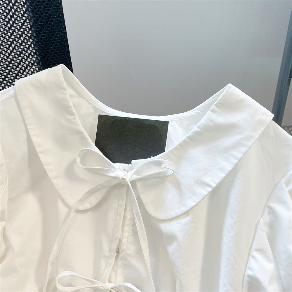 Áo Sơ Mi Ngắn Cổ Búp Bê Thời Trang Mùa Hè Ngọt Ngào Dành Cho Nữ Sinh