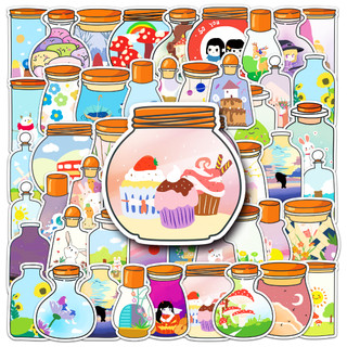 Bộ 50 Hoạt Hình Dễ Thương Chai Hoạt Hình Chống Thấm Nước Miếng Dán Ván Trượt Ván Trượt Ván Trượt Ván Trượt Retro Vinyl Miếng Dán Graffiti Notebook Miếng Dán