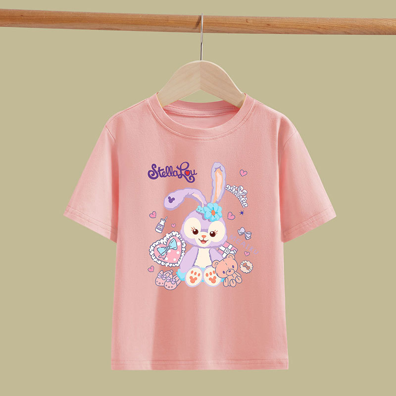 Sun baby Áo Thun Ngắn Tay In Hoạt Hình Disney Dễ Thương Cho Bé Gái