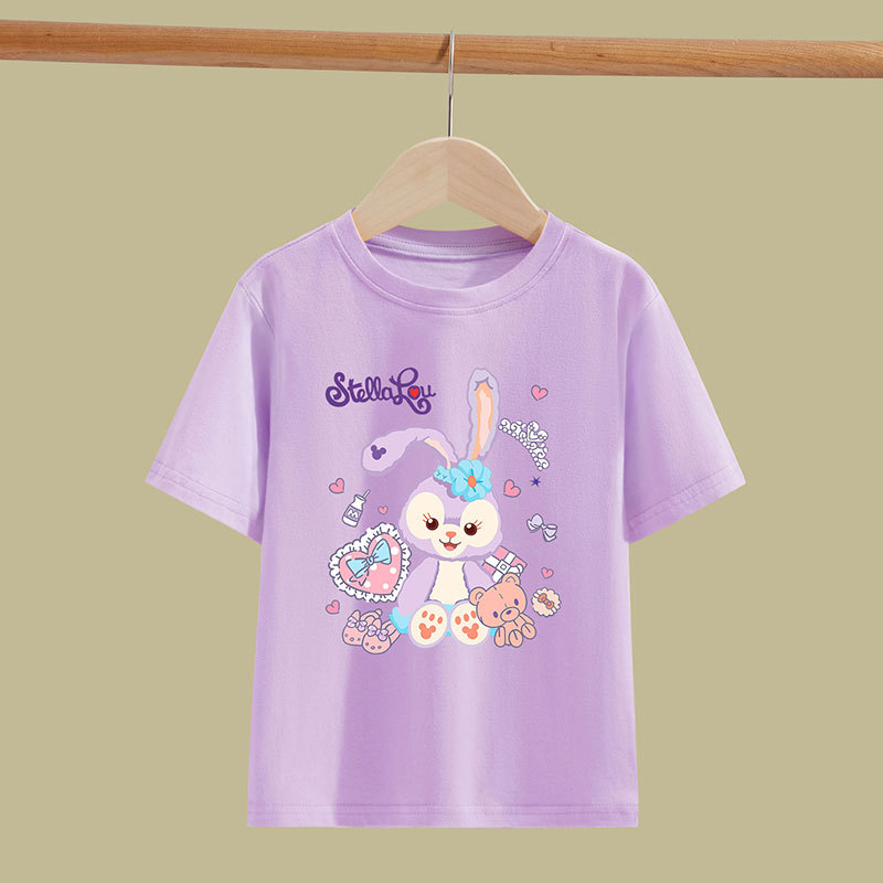 Sun baby Áo Thun Ngắn Tay In Hoạt Hình Disney Dễ Thương Cho Bé Gái