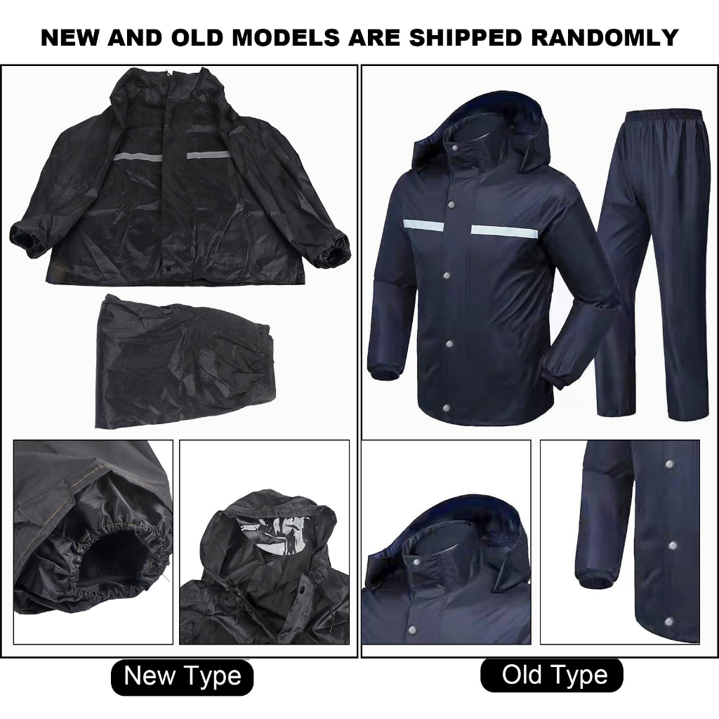 * Áo Mưa Bộ Vải Dù Có Phản Quang, Siêu Bền Không Thấm Nước Đủ Size Từ L Đến XXL Hàng Rado Dustrial E.