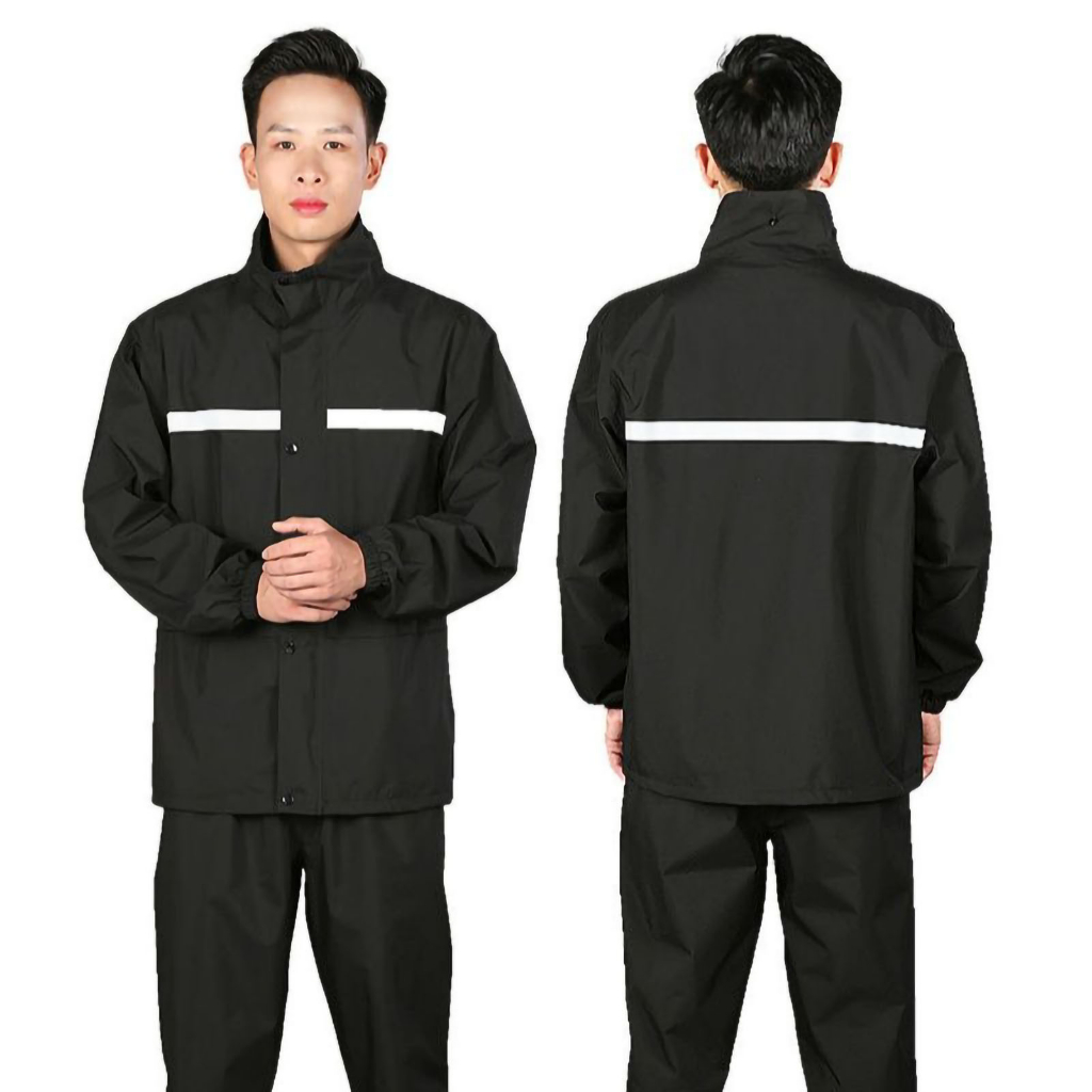 * Áo Mưa Bộ Vải Dù Có Phản Quang, Siêu Bền Không Thấm Nước Đủ Size Từ L Đến XXL Hàng Rado Dustrial E.