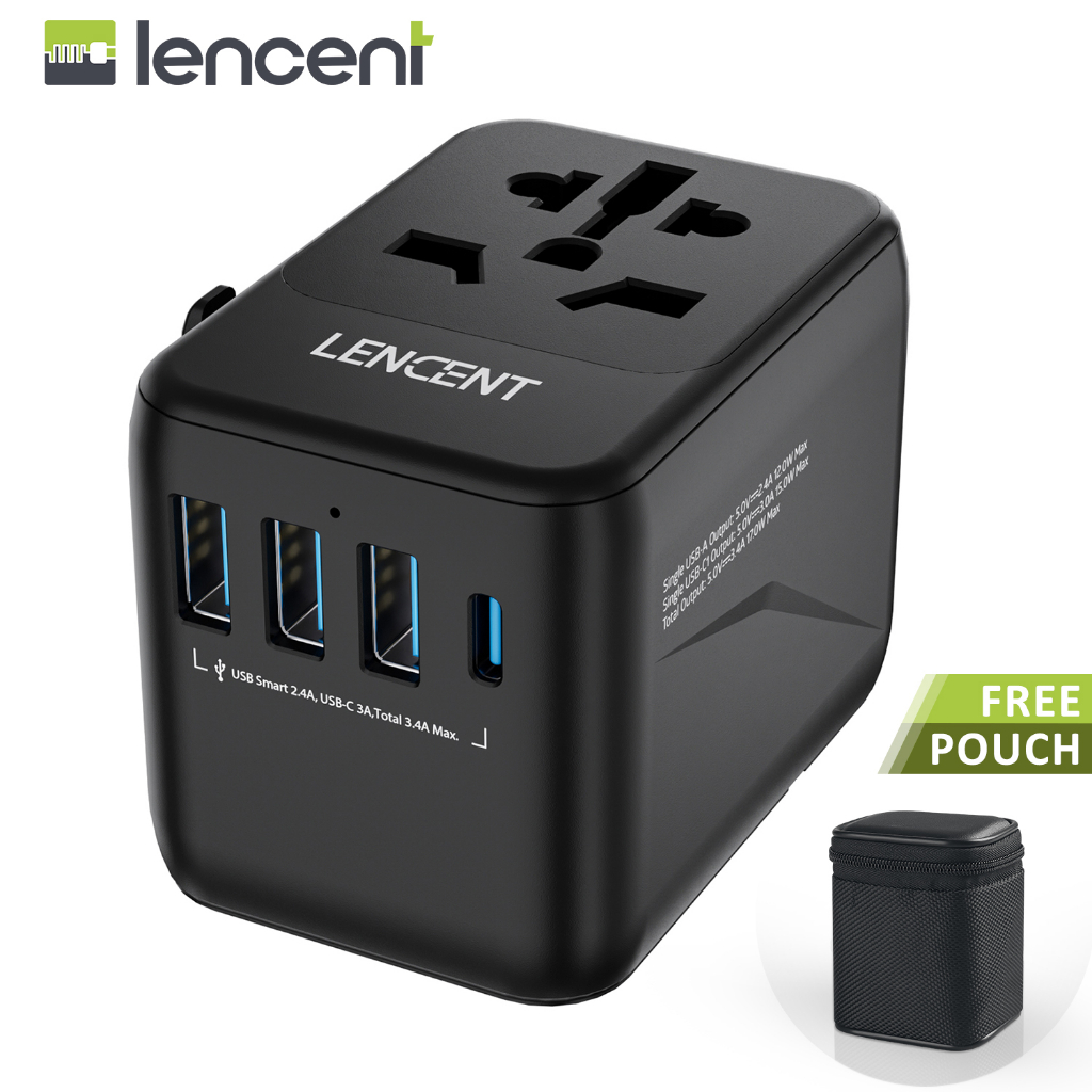 Bộ Chuyển Đổi 3 Cổng Sạc USB Type C PD Thông Dụng Cho Điện Thoại Di Động Khi Đi Du Lịch Trên 200 Hạt