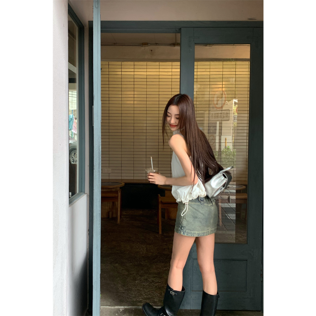 Áo Lửng Không Tay Thiết Kế Thời Trang Mùa Hè Cho Nữ