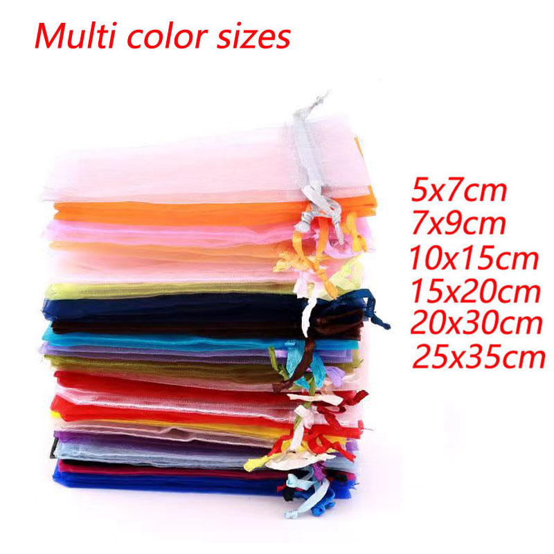 Túi Dây Rút Vải Organza Đựng Kẹo / Trang Sức Cho Tiệc Cưới
