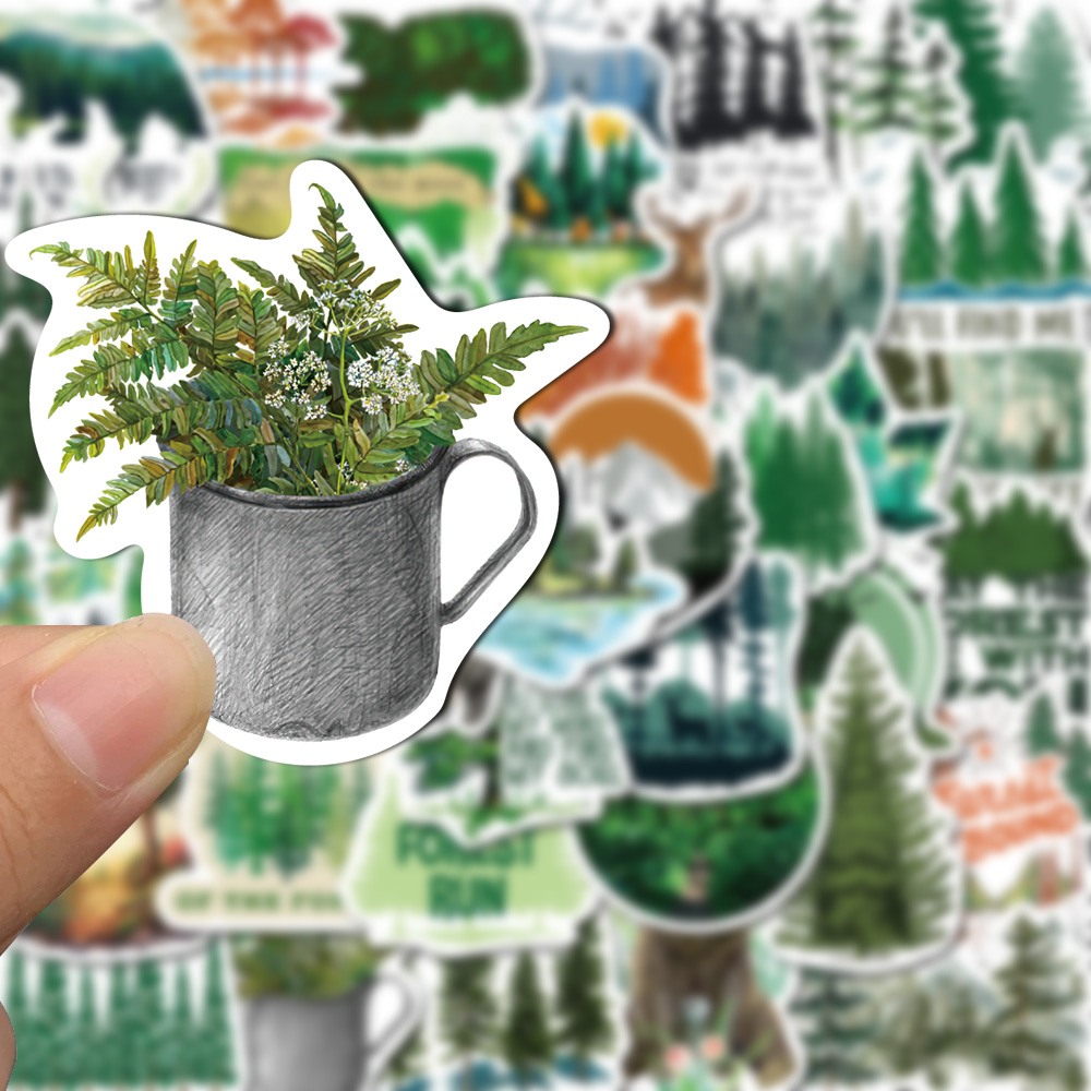 Set 50 Miếng Dán Hoạt Hình Chống Nước Trang Trí Máy Tính Nón Bảo Hiểm