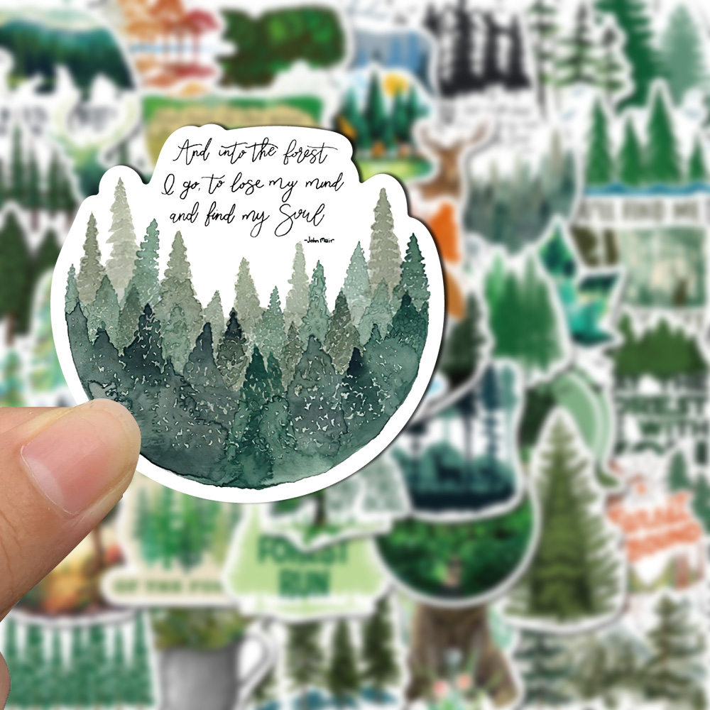 Set 50 Miếng Dán Hoạt Hình Chống Nước Trang Trí Máy Tính Nón Bảo Hiểm