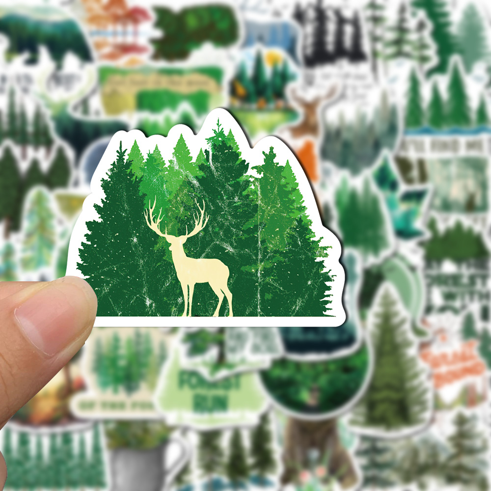 Set 50 Miếng Dán Hoạt Hình Chống Nước Trang Trí Máy Tính Nón Bảo Hiểm