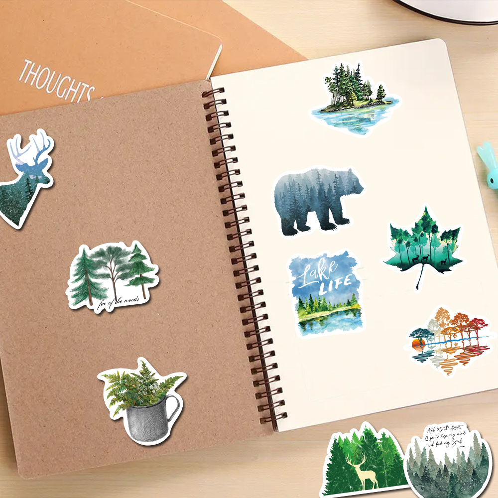 Set 50 Miếng Dán Hoạt Hình Chống Nước Trang Trí Máy Tính Nón Bảo Hiểm