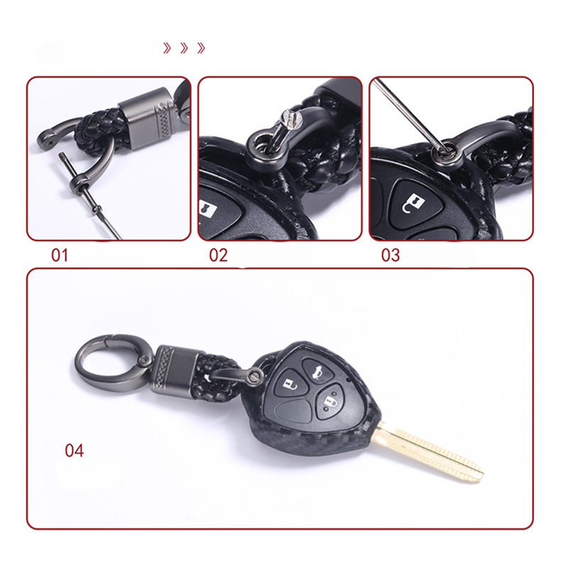 Bao chìa khóa Toyota Vios, Yaris, Innova, Altis, Fortuner, Hilux, Camry 2006 - 2012 Chất liệu silicon mềm kết cấu sợi carbon