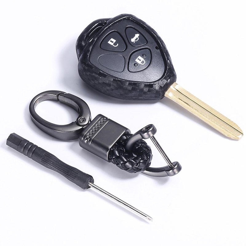 Bao chìa khóa Toyota Vios, Yaris, Innova, Altis, Fortuner, Hilux, Camry 2006 - 2012 Chất liệu silicon mềm kết cấu sợi carbon