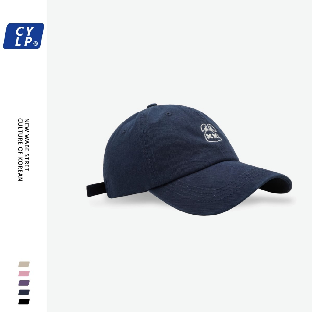 Mũ Lưỡi Trai Mềm Thêu Hình Thỏ Dễ Thương Phong Cách Hàn Quốc Cho Cặp Đôi