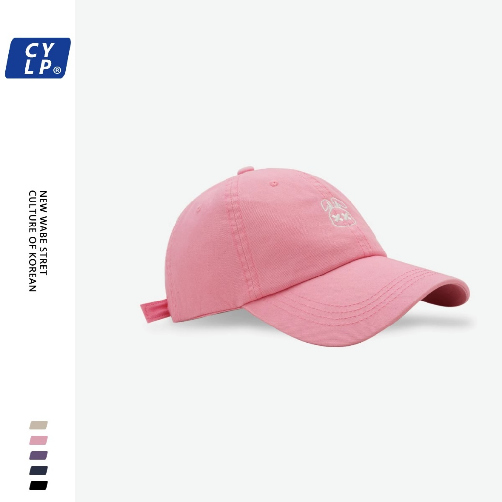 Mũ Lưỡi Trai Mềm Thêu Hình Thỏ Dễ Thương Phong Cách Hàn Quốc Cho Cặp Đôi