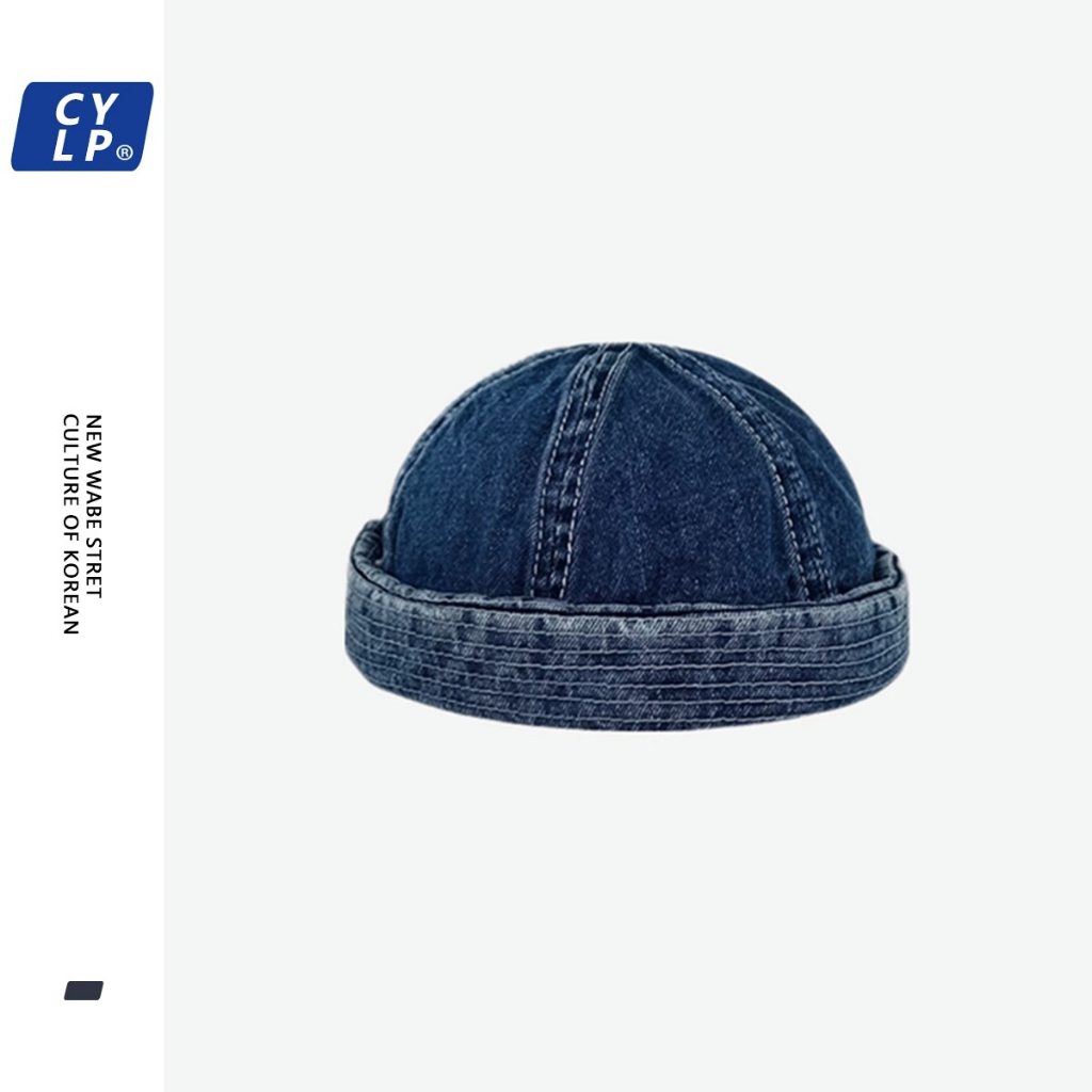 Mũ Lưỡi Trai Denim In Chữ Phong Cách Hiphop Đường Phố Hàn Quốc Cho Nam Nữ