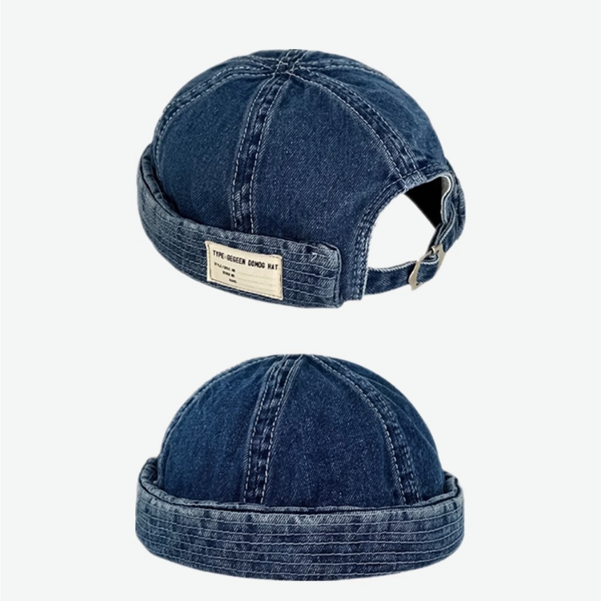 Mũ Lưỡi Trai Denim In Chữ Phong Cách Hiphop Đường Phố Hàn Quốc Cho Nam Nữ