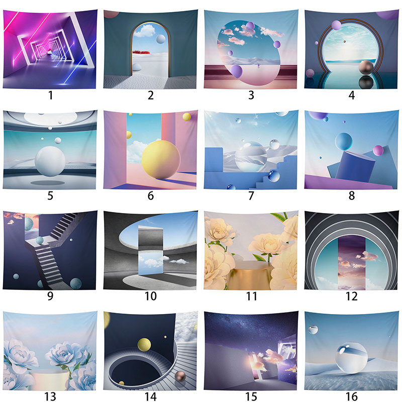 Thảm Treo Tường Trang Trí Nội Thất / Phòng Khách Ba Chiều Họa Tiết Trừu Tượng Sáng Tạo