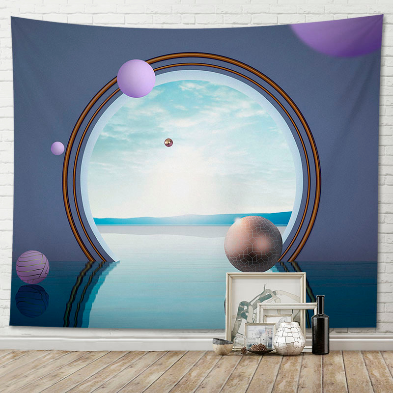 Thảm Treo Tường Trang Trí Nội Thất / Phòng Khách Ba Chiều Họa Tiết Trừu Tượng Sáng Tạo