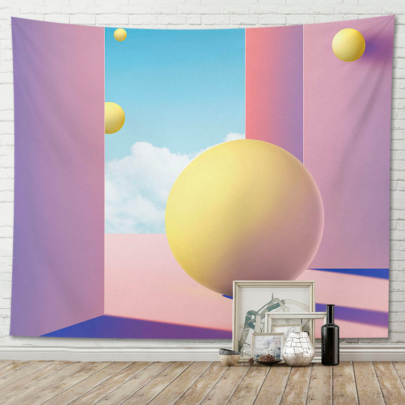 Thảm Treo Tường Trang Trí Nội Thất / Phòng Khách Ba Chiều Họa Tiết Trừu Tượng Sáng Tạo