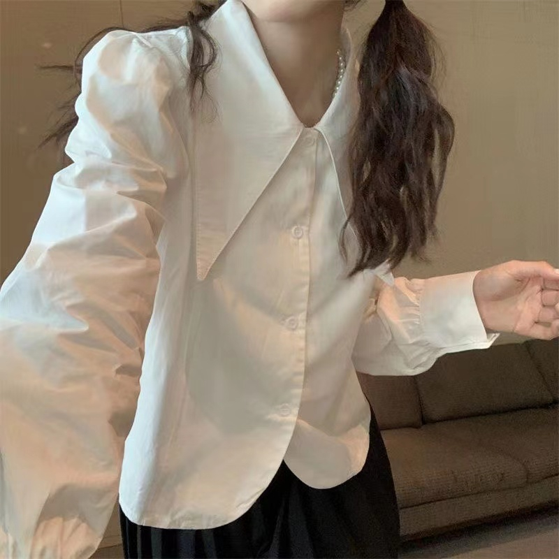 Áo Sơ Mi Nữ Dài Tay Dáng Rộng Phong Cách Hàn Quốc Baju Baju Wanita Lengan Panjang Hàng Mới Có Sẵn
