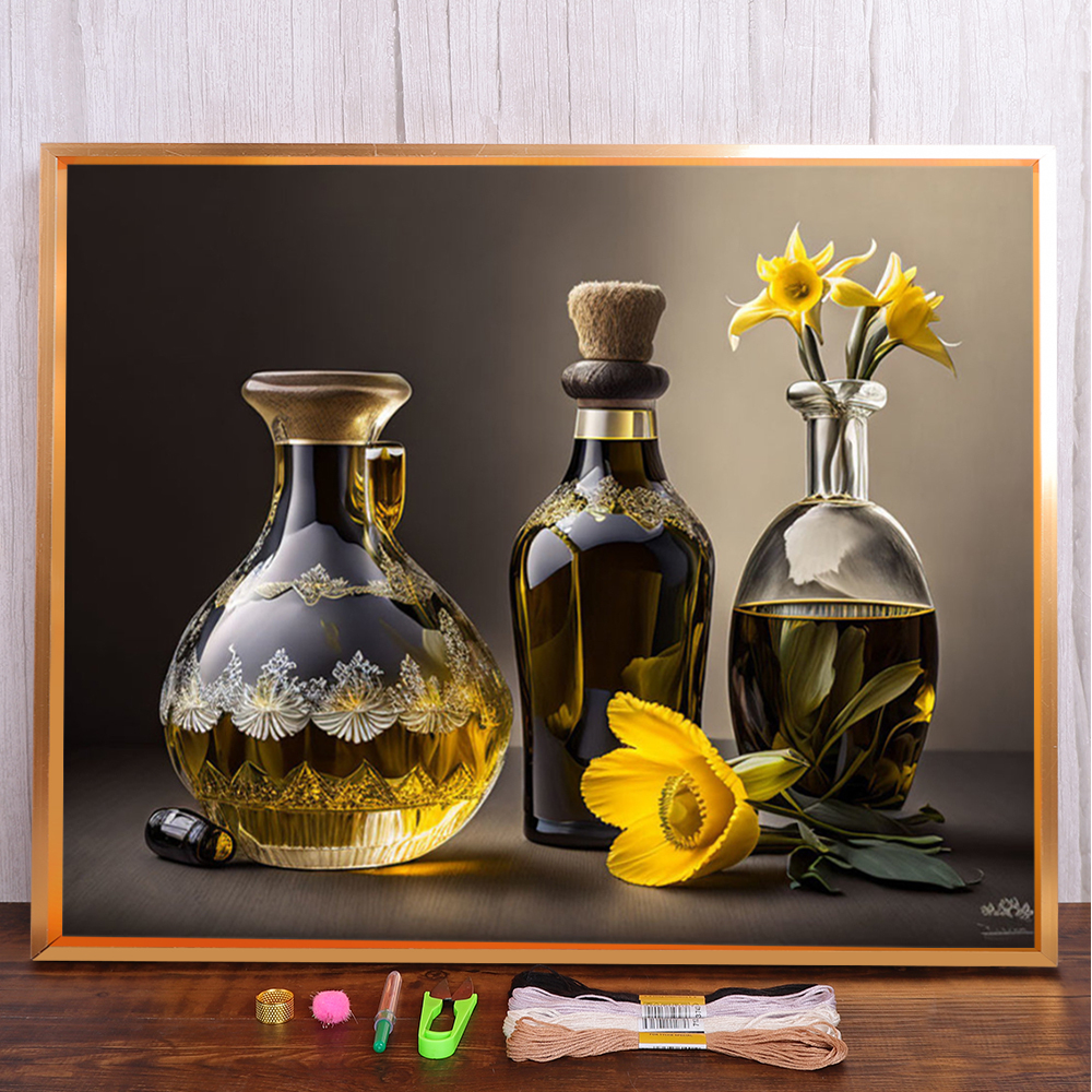 Bộ Tranh Thêu Chữ Thập Tự Làm 11 / 14CT Hình Hoa Sen Tan Trong Nước