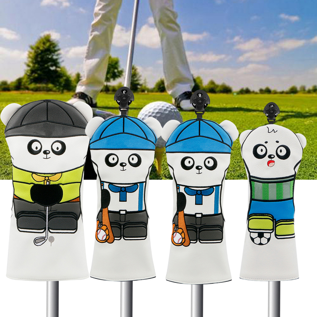 Set 4 Vỏ Bọc Đầu Gậy Đánh Golf Bằng Da PU Dễ Thương