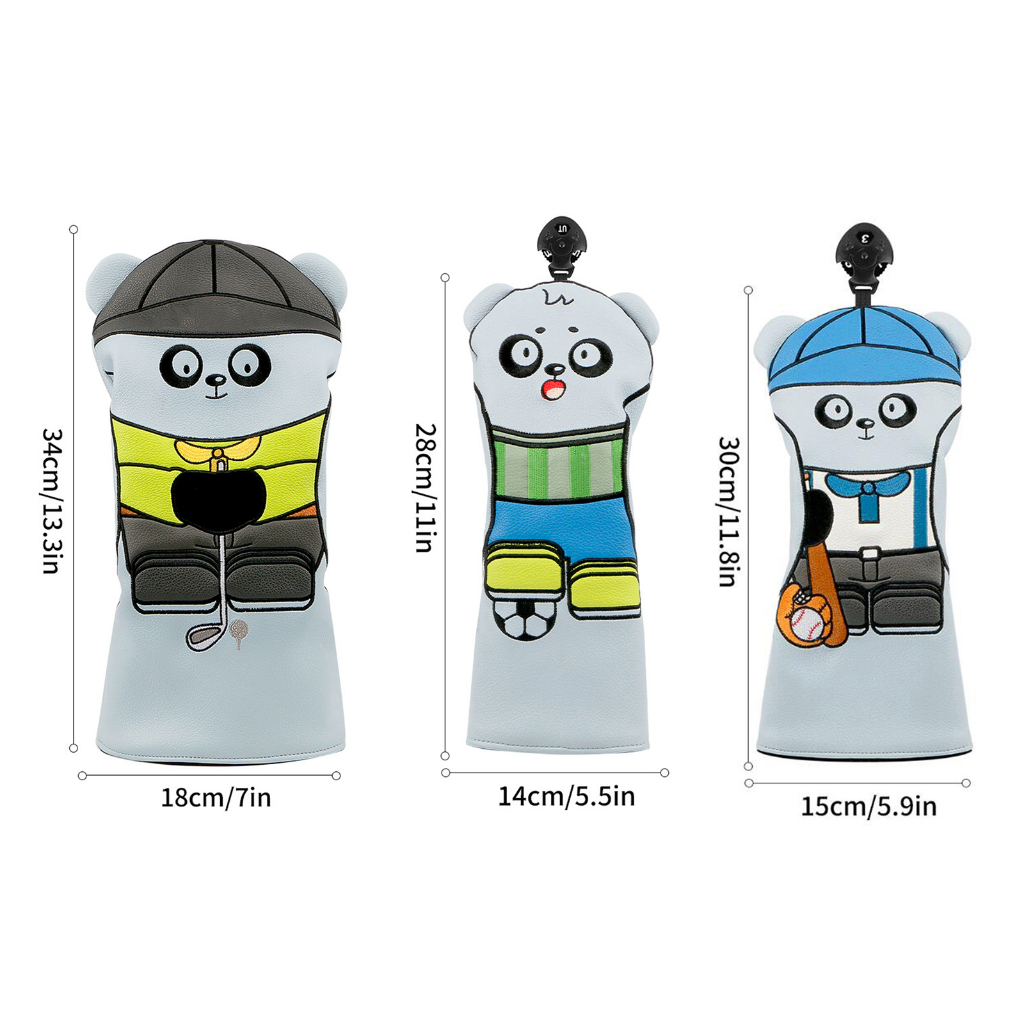 Set 4 Vỏ Bọc Đầu Gậy Đánh Golf Bằng Da PU Dễ Thương