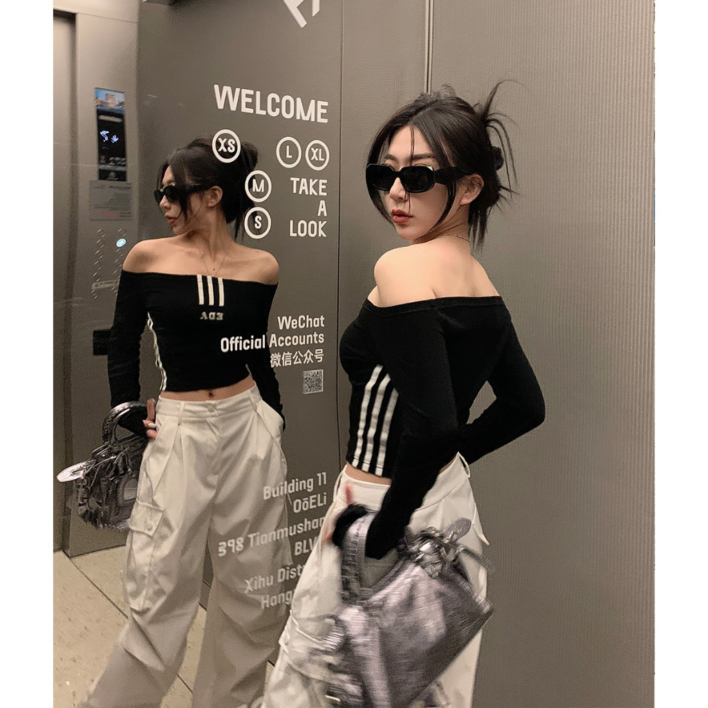 Áo Thun Trễ Vai In Chữ Thời Trang Mùa Hè Dành Cho Nữ