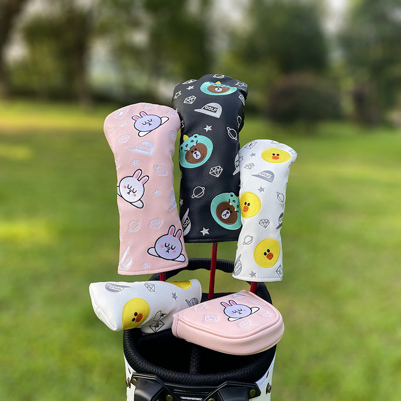 Vỏ Bọc Bảo Vệ Đầu Gậy Đánh golf Bằng pu Họa Tiết Gấu Hoạt Hình Dễ Thương 1 Vỏ Bọc Đầu Gậy Đánh golf Cỡ Nhỏ Bằng Gỗ Có Nam Châm Tiện Dụng