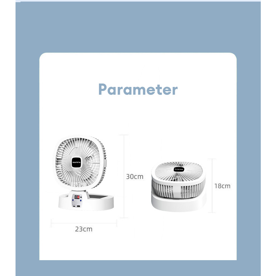 JIASHI Quạt năng lượng mặt trời quạt chiếu sáng ngoài trời quạt di động có đèn ngủ có thể sạc điện thoại di động có điều khiển từ xa
