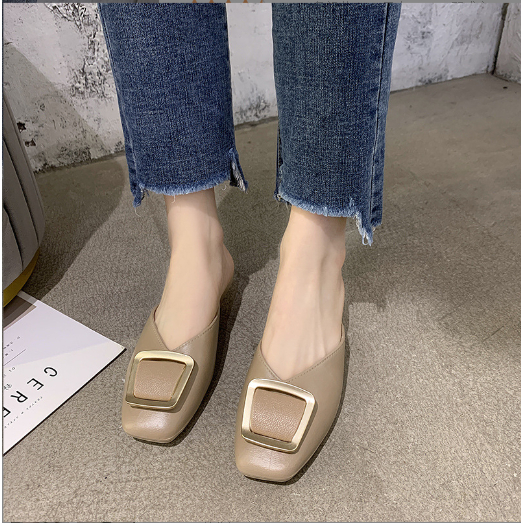 Dép Sandal Đế Mềm Chống Mưa Mũi Vuông Dành Cho Nữ luyoo17