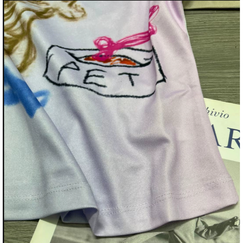 Áo Thun Crop Top Tay Dài Cổ Tròn In Họa Tiết Graffiti Phong Cách Mỹ Thời Trang Mùa Hè