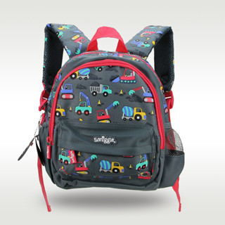 Australia smiggle original children schoolbag baby shoulder backpack bé trai xe kỹ thuật dễ thương kawaii1-4 tuổi 11 inch