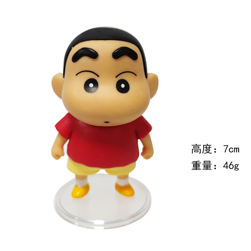 Set 8 Mô Hình Đồ Chơi Nhân Vật yoshito usui shin-chan nohara shinnosuke sakurada nohara Shio Tak Sakura robot Bằng pvc