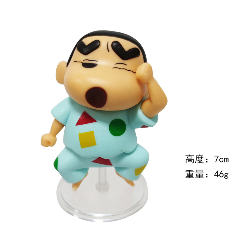 Set 8 Mô Hình Đồ Chơi Nhân Vật yoshito usui shin-chan nohara shinnosuke sakurada nohara Shio Tak Sakura robot Bằng pvc