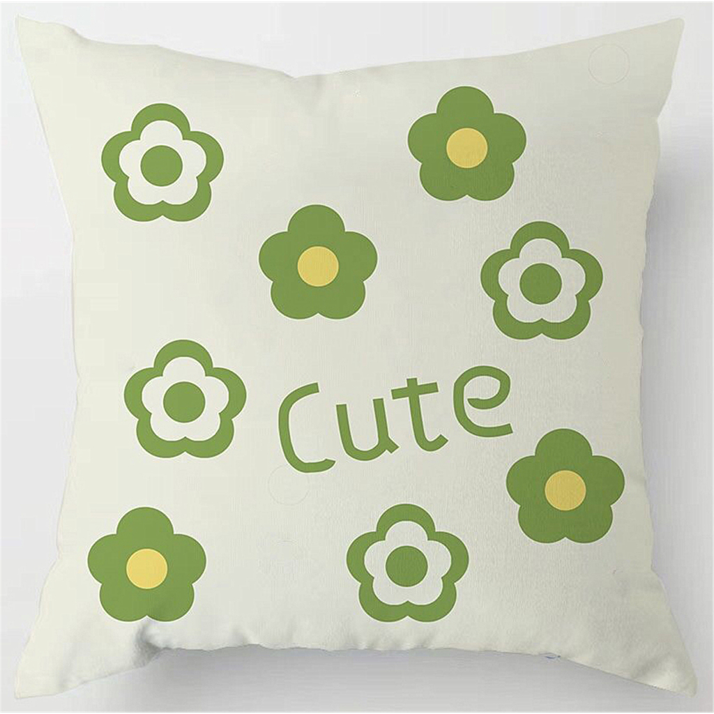 Đệm Bọc Ghế Ngồi Màu Xanh Lá Cây Tươi Mới Kích Thước 70X70.60X60.50X50.45X45.40X40.Vỏ Gối Trang Trí Bằng cotton Mềm Mại
