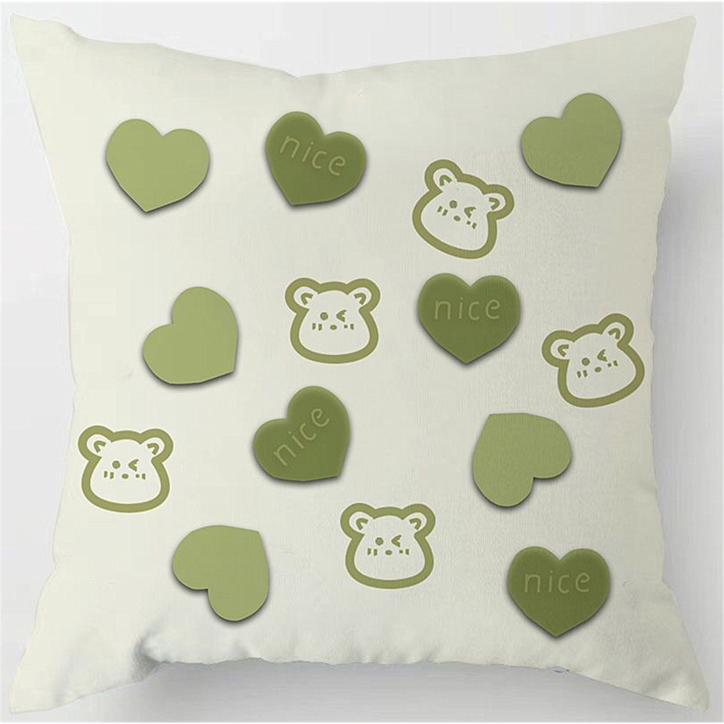 Đệm Bọc Ghế Ngồi Màu Xanh Lá Cây Tươi Mới Kích Thước 70X70.60X60.50X50.45X45.40X40.Vỏ Gối Trang Trí Bằng cotton Mềm Mại