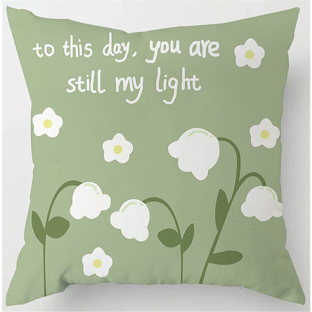 Đệm Bọc Ghế Ngồi Màu Xanh Lá Cây Tươi Mới Kích Thước 70X70.60X60.50X50.45X45.40X40.Vỏ Gối Trang Trí Bằng cotton Mềm Mại