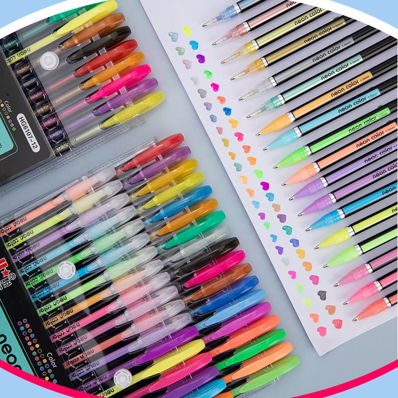 Set 60 Bút Nhũ Gel 12 # 24 # 36 # 48 Màu Glitter
