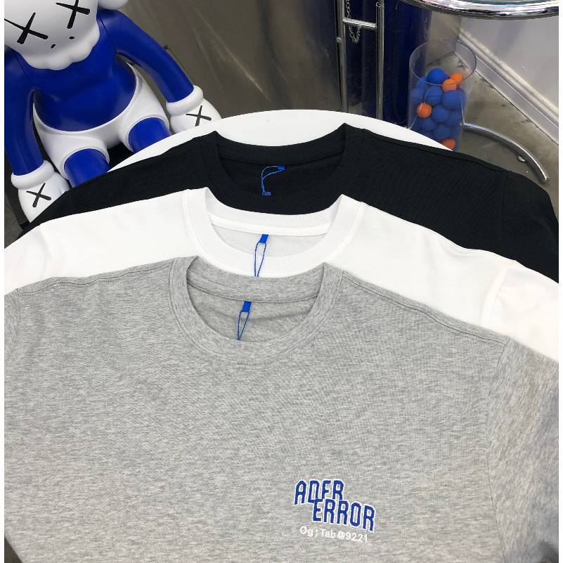 Áo Kiểu Thêu Họa Tiết Phong Cách Cơ Bản🪡Áo Thun cotton Cổ Tròn Ngắn Tay Dáng Rộng In Chữ Thời Trang Mùa Hè Cho Cặp Đôi