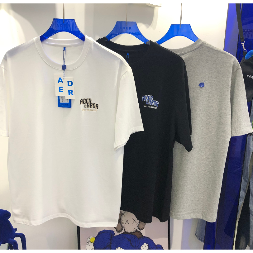 Áo Kiểu Thêu Họa Tiết Phong Cách Cơ Bản🪡Áo Thun cotton Cổ Tròn Ngắn Tay Dáng Rộng In Chữ Thời Trang Mùa Hè Cho Cặp Đôi