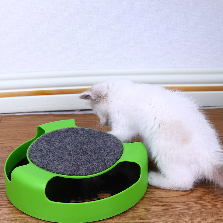 Elsabell. Đồ chơi mèo chuột cho mèo Đồ chơi giải trí tương tác Bàn xoay quán tính Đồ chơi trò chơi bắt mèo cho vật nuôi Đồ chơi vui nhộn mèo con