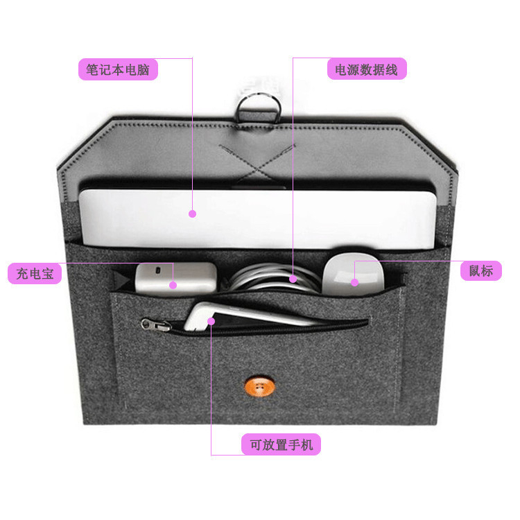 Baona/ RT Túi đựng laptop máy tính bảng vải nỉ dành cho Macbook Air Pro M1 M2 Thinkpad Dell 11 12 13 14 15 inch