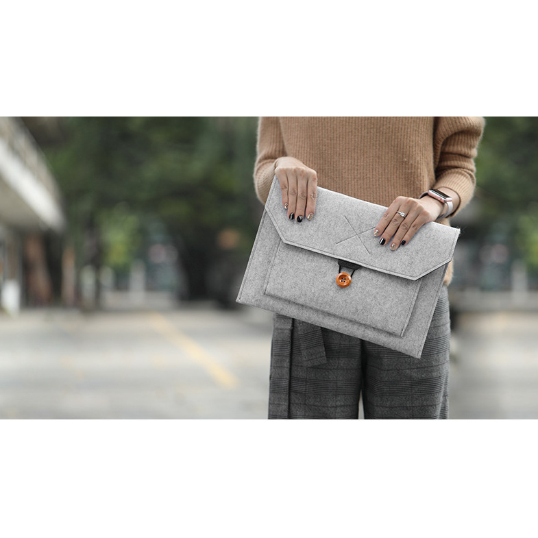 Baona/ RT Túi đựng laptop máy tính bảng vải nỉ dành cho Macbook Air Pro M1 M2 Thinkpad Dell 11 12 13 14 15 inch