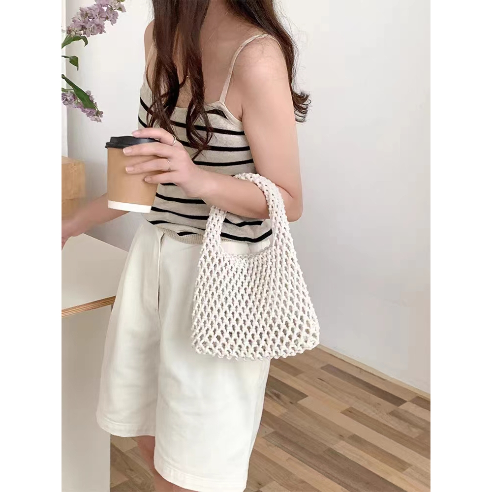 Túi cói Sợi Rơm Dệt Tay Phong Cách Hàn Quốc Mới 2023 Cho Nữ