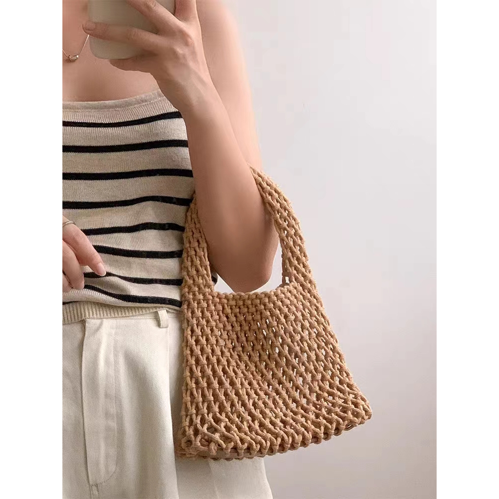 Túi cói Sợi Rơm Dệt Tay Phong Cách Hàn Quốc Mới 2023 Cho Nữ