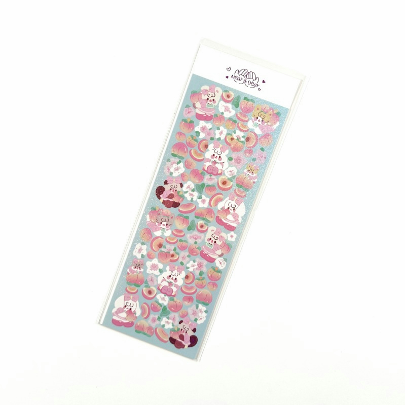 Miếng Dán Trang Trí Sổ Tay Hình Gấu / Thỏ / Hoa Tulip Dễ Thương Phong Cách Hàn Quốc